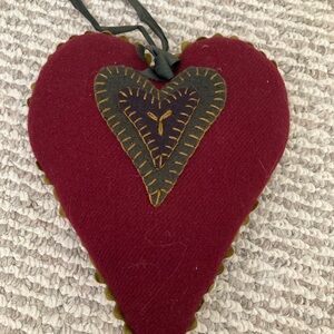 Handcrafted Burgundy Heart